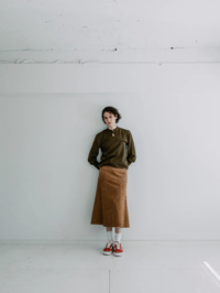 MEYAME  TEAR SHAPE KNIT OLIVE