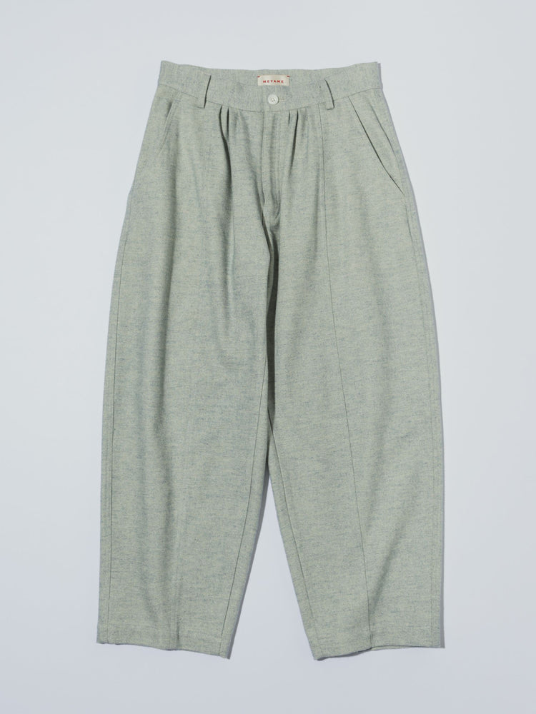 MEYAME BRUSHED JAZZ NEP DENIM WIDE TUCK PANTS MEY-2513 BLACK