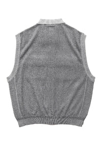 YASHIKI Haoto Collar Vest (Haoto) YSK-26SS-KN08 MIX GRAY