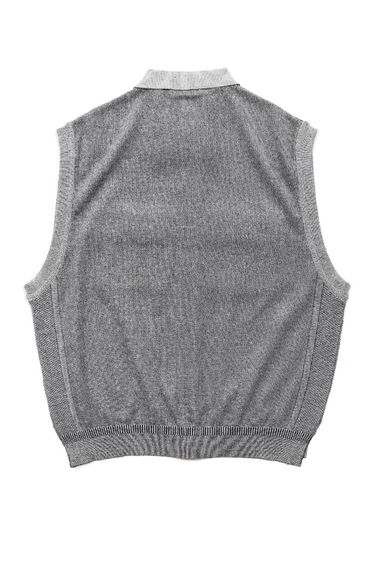 YASHIKI Haoto Collar Vest (Haoto) YSK-26SS-KN08 MIX GRAY