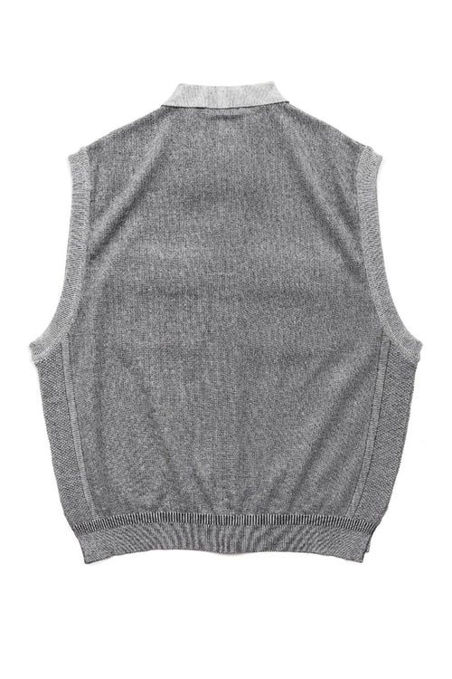 YASHIKI Haoto Collar Vest (Ha-on) YSK-26SS-KN08 MIX GRAY