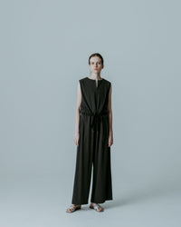 MEYAME　SLEEVELESS HALF ZIP ALL-IN-ONE　MEY-2306 BLACK