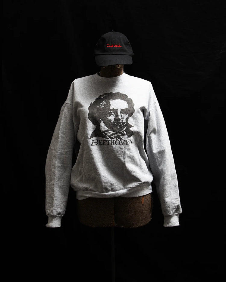 THE CORONA UTILITY  CC006 - PRINT SWEATSHIRT "BEETHOVEN" / Ash Grey CC006-26-01-M