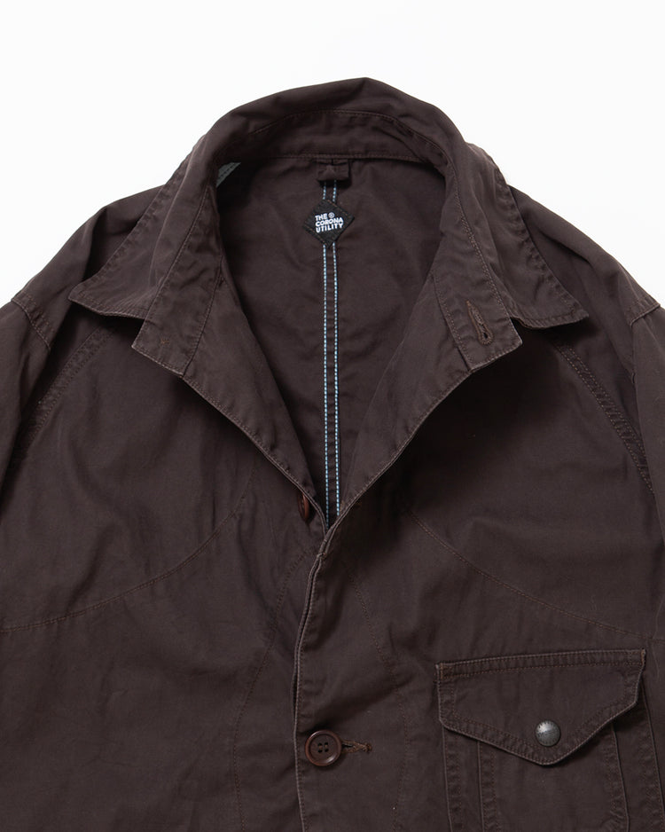 THE CORONA UTILITY CJ001 - CORONA・GAME JACKET / Chocolate Brown w/ Bio-wash CJ001-26-06-M