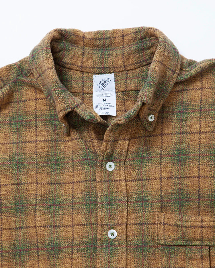THE CORONA UTILITY  CS005 - W.C.W SHIRT PULLOVER / Khaki × Green CS005-26-07-L