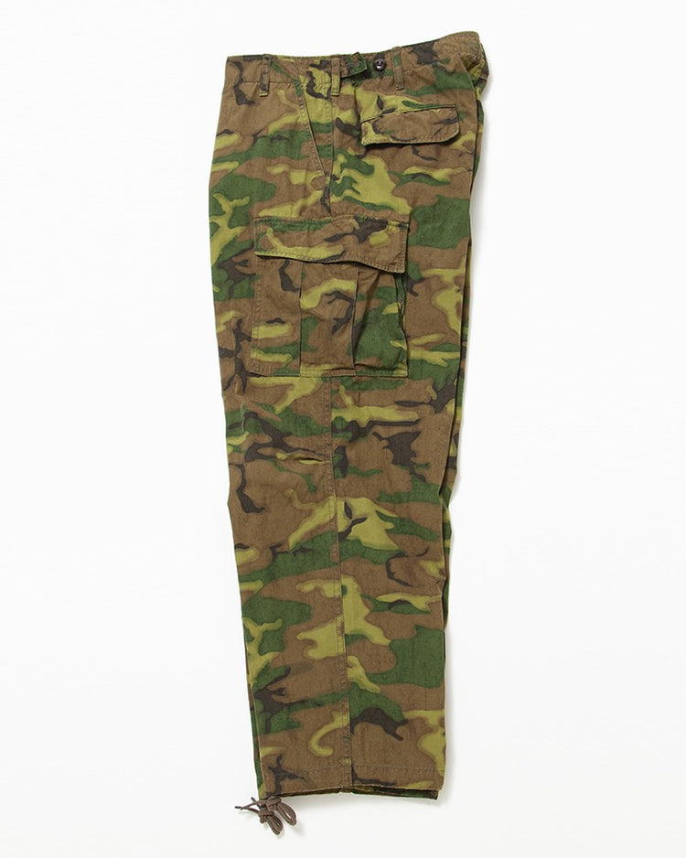 FATIGUE SLACKS  FP006 - JUNGLE SLACKS / ERDL "GREEN in COUNTRY" w/ Bio-wash FP006-26-07