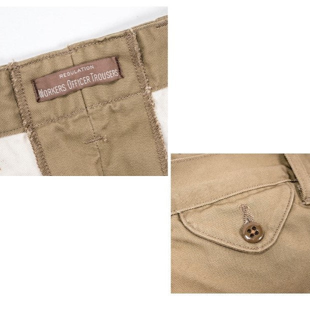 WORKERS Officer Trousers Regular Fit 8oz GR Back Denim