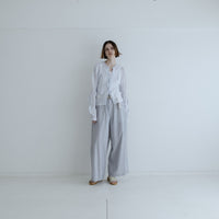 MEYAME / PIN STRIPE SIDE LINE WIDE PANTS BLUE