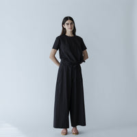 MEYAME / SIDE LINE WIDE PANTS (CHINO) BLACK