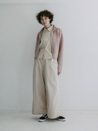 MEYAME / CORDUROY SIDE LINE WIDE PANTS CREAM