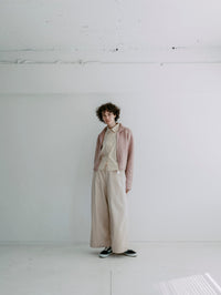 MEYAME / CORDUROY SIDE LINE WIDE PANTS CREAM