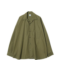 ARMY TWILL / Cotton/Polyester Plain Big Shirt KHAKI
