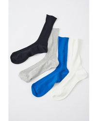 THE HINOKI　GIZA COTTON RIB SOCKS　 THSC-8 WHITE