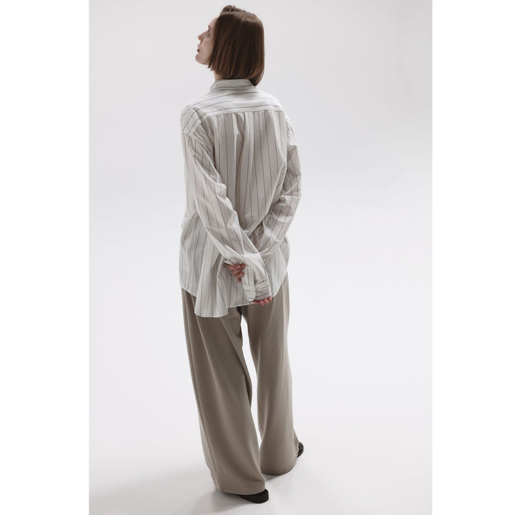 KANEMASA PHIL 46G Stripe Atmosphere Shirt WHITE