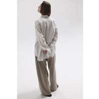 KANEMASA PHIL 46G Stripe Atmosphere Shirt BLACK