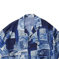 PORTER CLASSIC / ALOHA SHIRT TIMES SQUARE BLUE