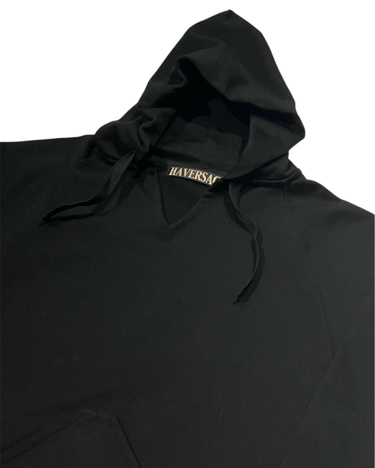 HAVERSACK / 812520　ハイゲージ裏毛　ラグランパーカー 05 BLACK