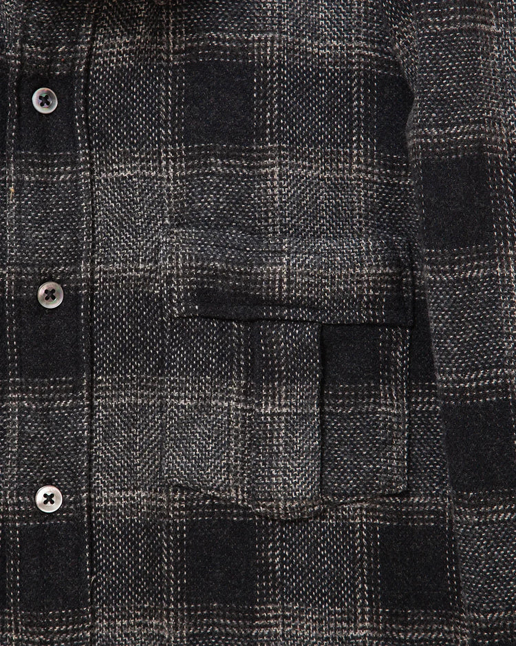 THE CORONA UTILITY  CS005 - W.C.W SHIRT PULLOVER / Black × White CS005-26-05-M