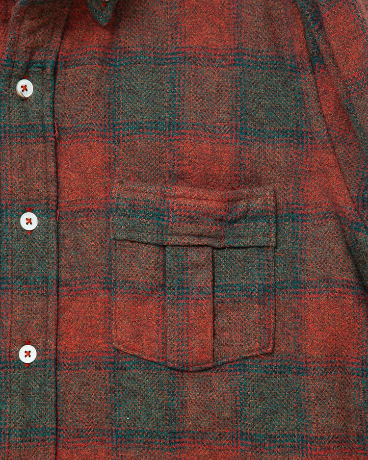 THE CORONA UTILITY  CS005 - W.C.W SHIRT PULLOVER / Red × Green CS005-26-06-M