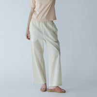 MEYAME / LIGHT COTTON STRIPE PANTS YELLOW