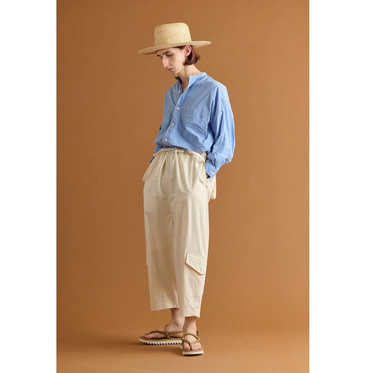 HAVERSACK / 塩縮サテン　オーバーパンツ OFF WHITE