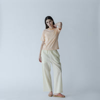 MEYAME / LIGHT COTTON STRIPE PANTS YELLOW