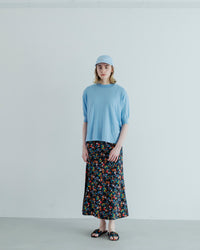 MEYAME COTTON KNIT TEE SKY