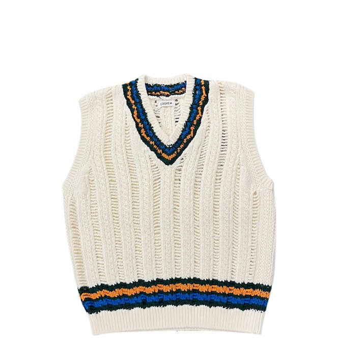 COOHEM  / SUKASHI TILDEN KNIT V/T WHITE