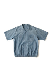 OLD JOE BRAND  GATHERED WAIST MARLBORO SHIRTS (Short-sleeve) INDIGO 261OJ-SH11