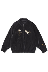 OLD JOE BRAND   STUNNING VELVET SOUVENIR JACKET(Niwatori to Hiyoko)