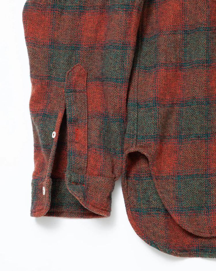 THE CORONA UTILITY  CS005 - W.C.W SHIRT PULLOVER / Red × Green CS005-26-06-M