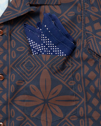 THE CORONA UTILITY  CS097 - FRENCH CAFE SHIRT S/S / Charcoal Grey × Brown CS097-26-02