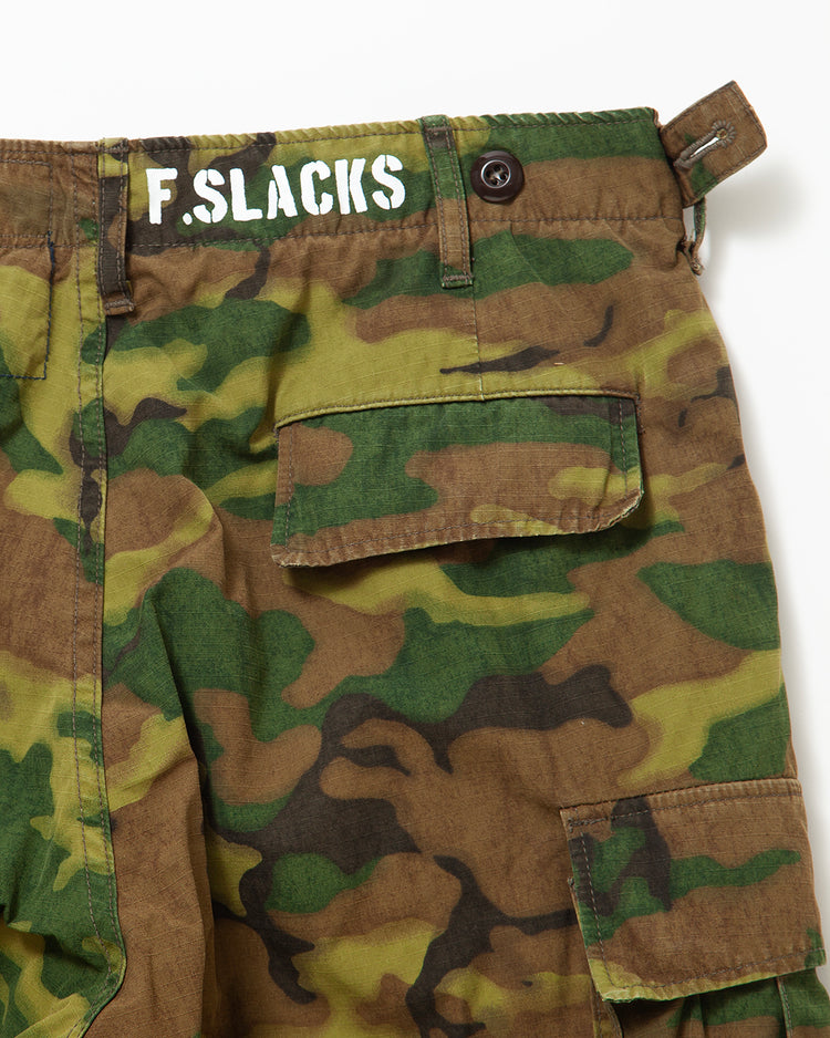 FATIGUE SLACKS  FP006 - JUNGLE SLACKS / ERDL "GREEN in COUNTRY" w/ Bio-wash FP006-26-07