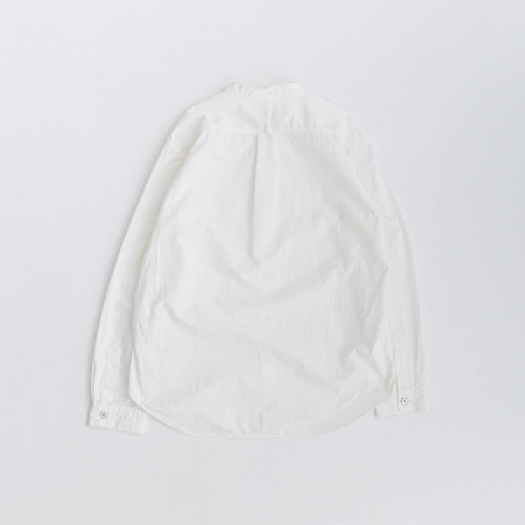 RINEN / 80/2 Downproof Stand Collar Shirt 01. White