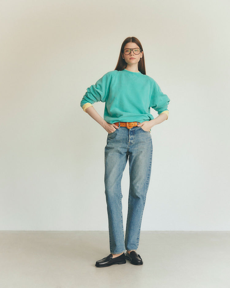 THE SHINZONE GARMENT DYED SWEATSHIRT 05 C.GRAY