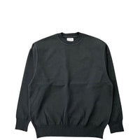 Yonetomi / WAVE COTTON KNIT P/O SOLID BLACK