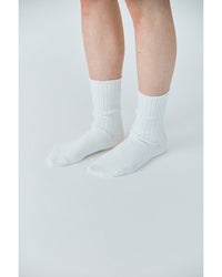 THE HINOKI　ORGANIC COTTON RIB SOCKSb THSC-7 WHITE