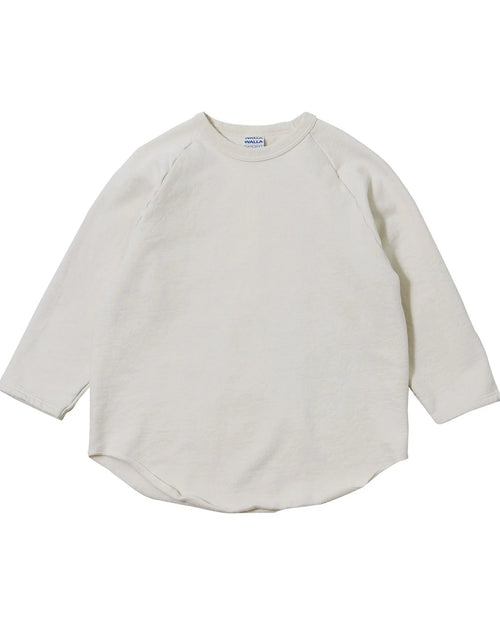 WALLA WALLA SPORT 9oz FLEECE 3/4 BASEBALL SWEAT IVORY