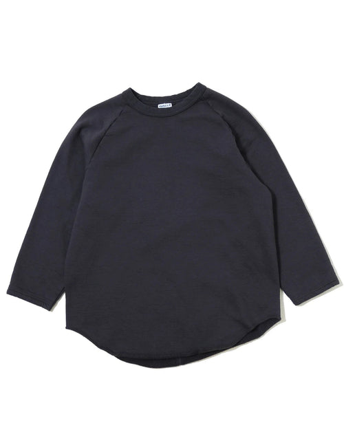 WALLA WALLA SPORT 9oz FLEECE 3/4 BASEBALL SWEAT USED BLACK