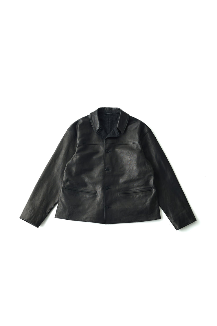 OLD JOE BRAND   PATINA HORSE-HIDE PINKERTON JACKET 262OJ-JK19 PATINA BLACK