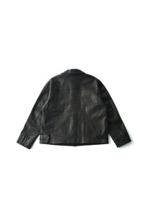 OLD JOE BRAND   PATINA HORSE-HIDE PINKERTON JACKET 262OJ-JK19 PATINA BLACK
