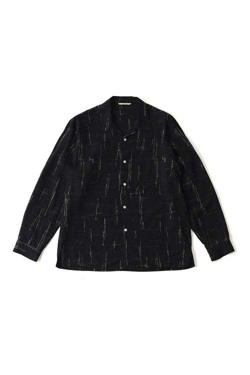 OLD JOE BRAND ORIGINAL PRINTED OPEN COLLAR SHIRTS (KASURI) Long-sleeve 261OJ-SH16