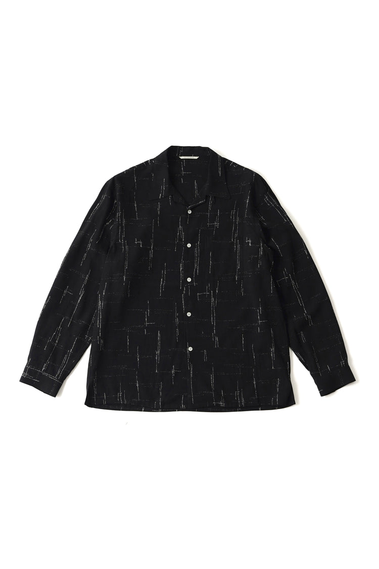 OLD JOE BRAND ORIGINAL PRINTED OPEN COLLAR SHIRTS (KASURI) Long-sleeve 261OJ-SH16