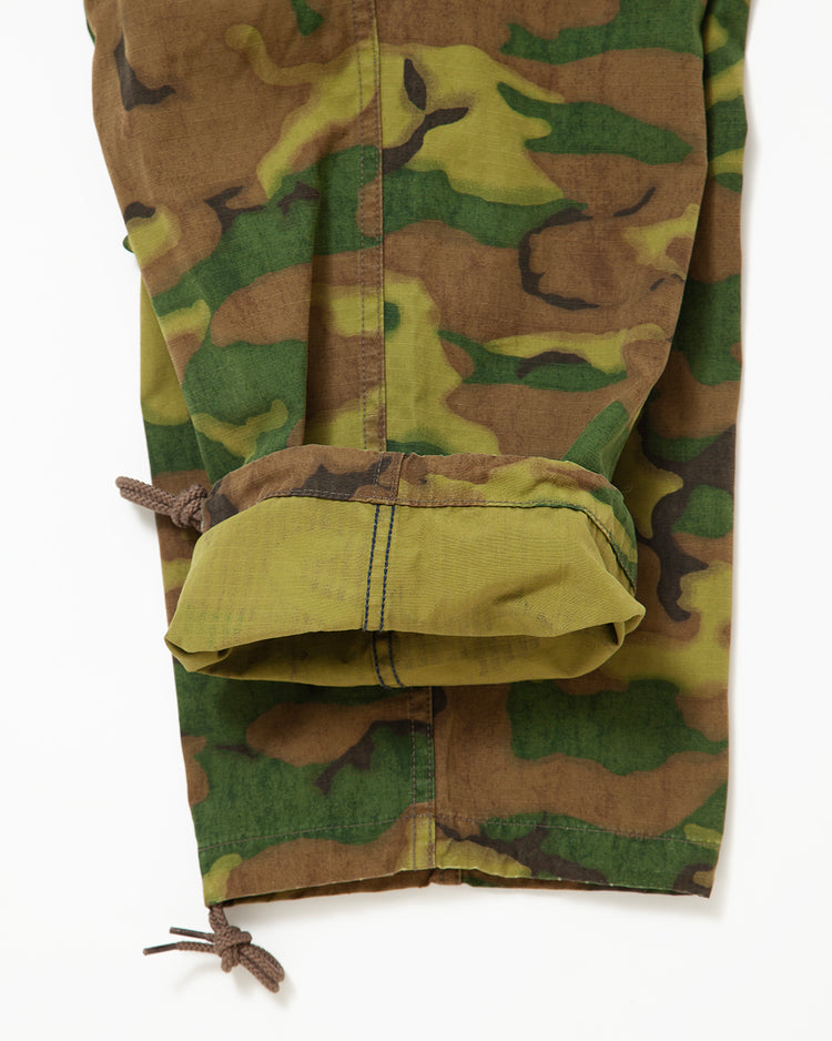 FATIGUE SLACKS  FP006 - JUNGLE SLACKS / ERDL "GREEN in COUNTRY" w/ Bio-wash FP006-26-07