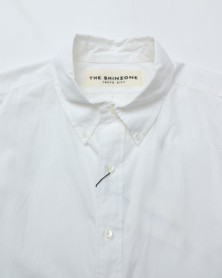 THE SHINZONE / HALF SLEEVE DADDY SHIRT 01 WHITE