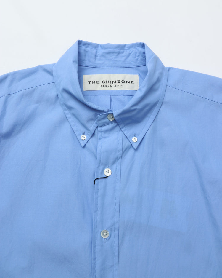 THE SHINZONE  HALF SLEEVE DADDY SHIRT 83 BLUE