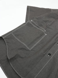 HAVERSACK  C/Lタイプライターバンドカラー半袖オーバーシャツ 822632  04 CHARCOAL