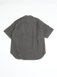 HAVERSACK  C/Lタイプライターバンドカラー半袖オーバーシャツ 822632  04 CHARCOAL