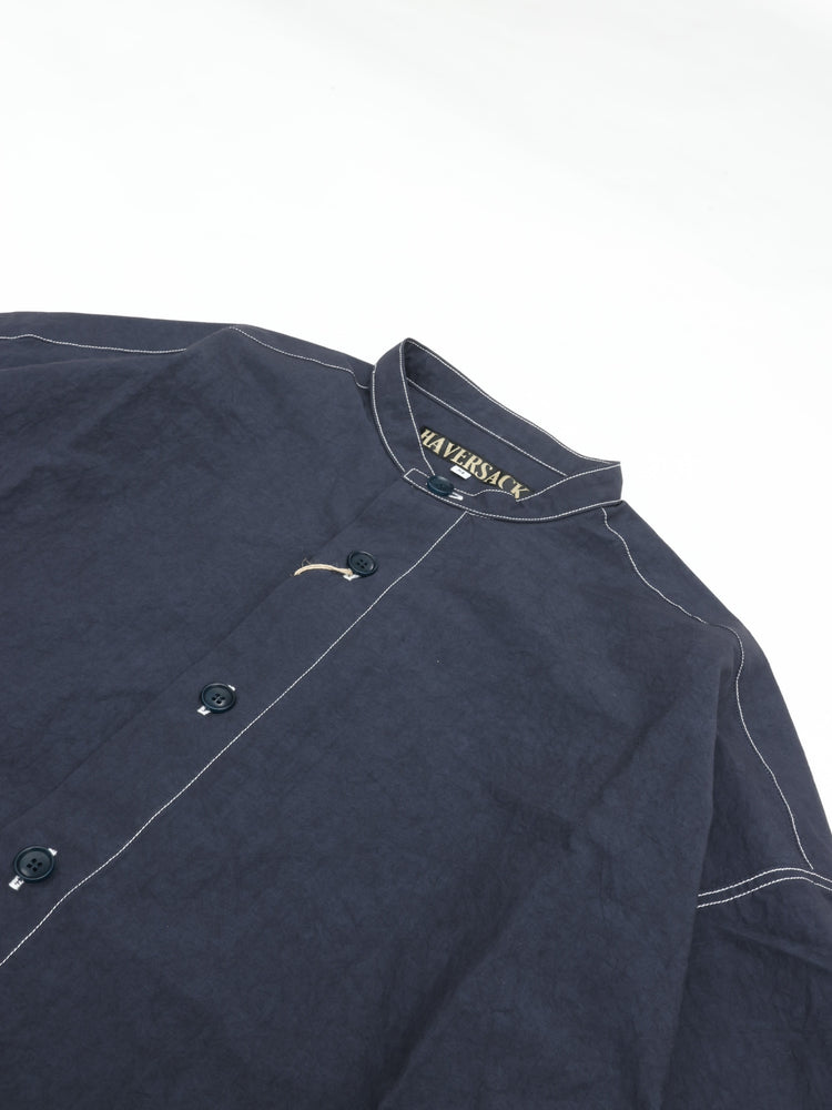 HAVERSACK  C/Lタイプライターバンドカラー半袖オーバーシャツ 822632  59 NAVY