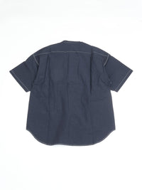 HAVERSACK  C/Lタイプライターバンドカラー半袖オーバーシャツ 822632  59 NAVY